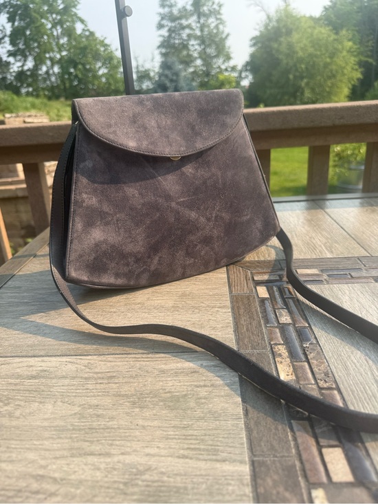 Salvatore Ferragamo Handbags - EUC Salvatore Ferragamo Vintage Suede 1980's Luxury Taupe Crossbody Bag